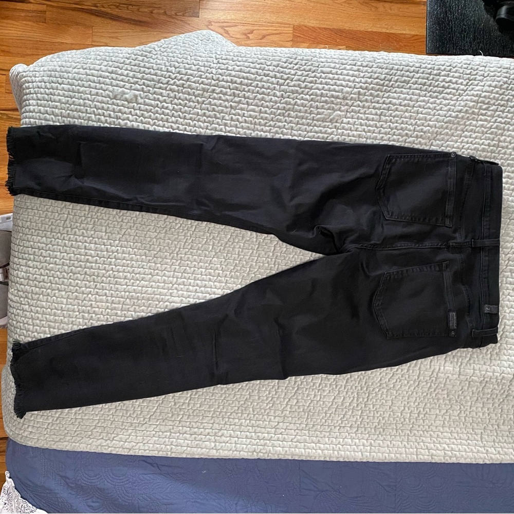 Seven 7 for All Mankind High Waist Ankle Gwenevere Black Denim Skinny Jeans 29 - Picture 9 of 13